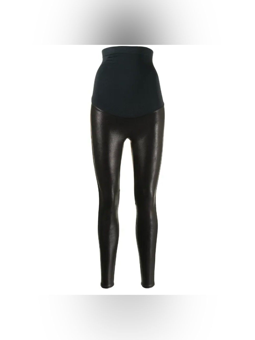 SPANX High-Waist Faux Leather Leggings in Black